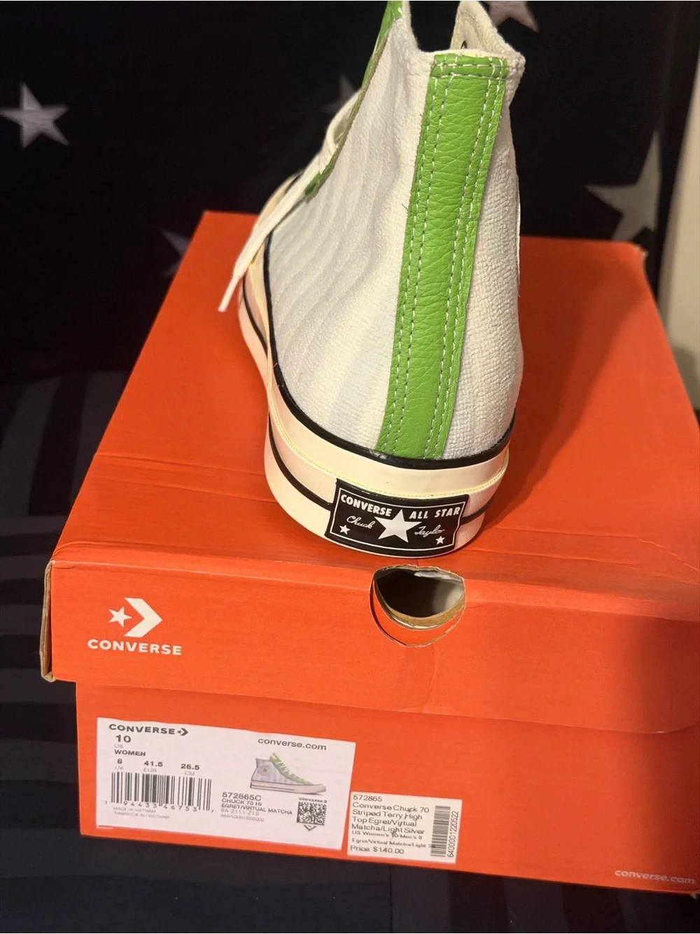 Converse Chuck Taylor All Star 1970s Sneakers Green/Blue 572865C W 10 Men 8 - Picture 6 of 8